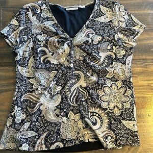 Croft Barrow Paisley Print Women's Top